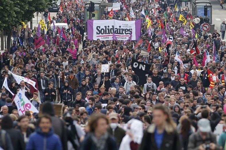 Во Франции протест против трудовой реформы