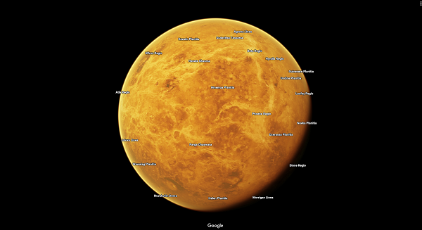 В Google можно рассмотреть Марс и Венеру в подробностях