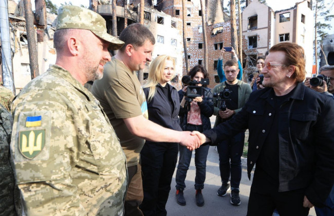 Знаменитая группа U2 посетила Киевскую область, видео