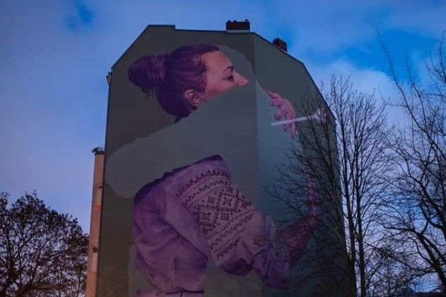 «Відсутній»: у Берліні створили мурал про українців, які втрачають коханих на війні, фото