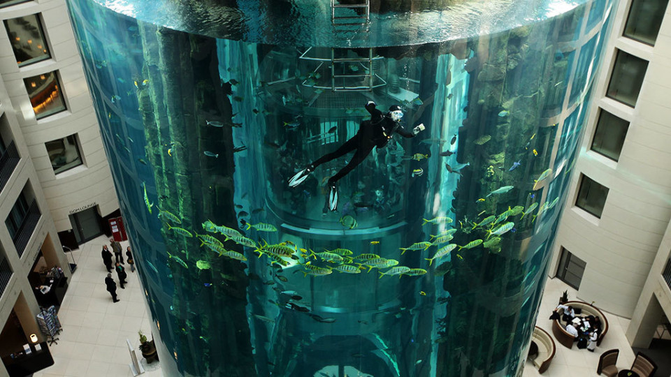 У Берліні лопнув 16-метровий акваріум у готелі Dom Aquaree: вилилося близько мільйона літрів води, відео