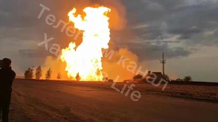 На Харківщині сталася технологічна аварія на газопроводі – виникла пожежа
