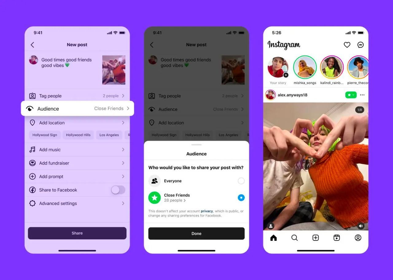 В Instagram функцию «Близкие друзья» распространили на публикации и Reels:  как поделиться фото и видео / Видео / Судебно-юридическая газета