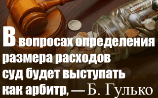 В вопросах определения размера расходов суд будет выступать как арбитр, — Б. Гулько