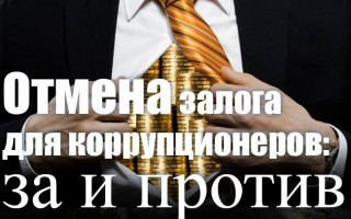 Отмена залога для коррупционеров: за и против. ВИДЕО