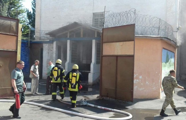 В Киеве горело помещение в Лукьяновском СИЗО