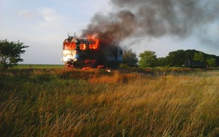 В Винницкой области на ходу воспламенился поезд