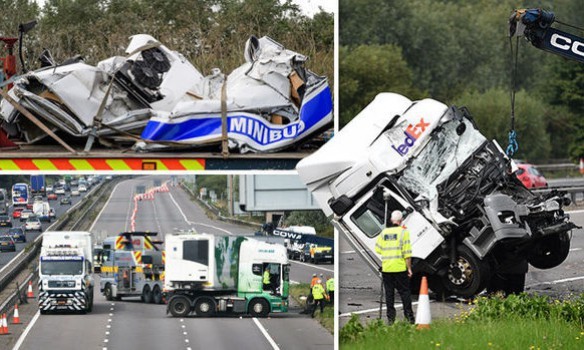 В Британии столкнулись грузовики и автобус: есть жертвы