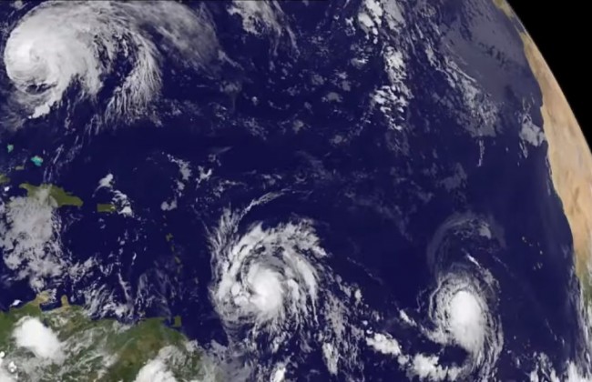 NASA показало ураган «Мария» в инфракрасном свете (фото)