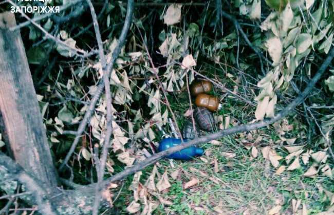 В Запорожье неподалеку от школы нашли гранаты