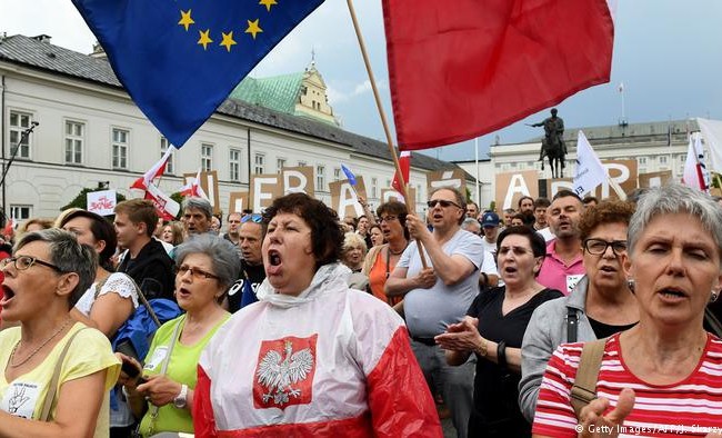 В Польше прошли акции протеста