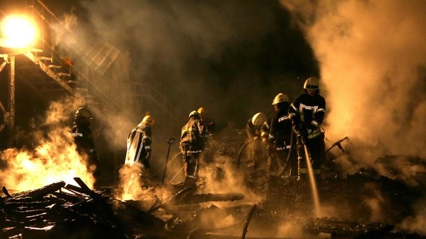 В Киеве, под Новый год, горел многоэтажный дом