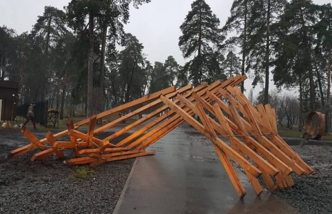 Вандалы превратили парк в Киеве в гору мусора