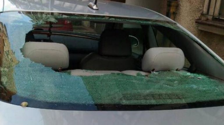 В Польше забросали камнями автомобиль на российских номерах (фото)