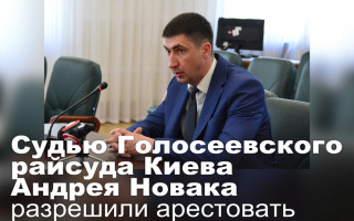Судью Голосеевского райсуда Киева Андрея Новака разрешили арестовать