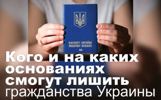 Кого и на каких основаниях смогут лишить гражданства Украины