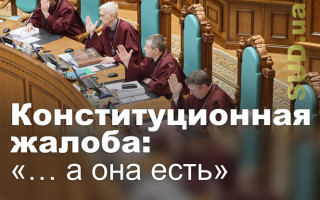Конституционная жалоба: «… а она есть»