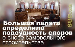 Большая палата определила подсудность споров о сносе самовольного строительства