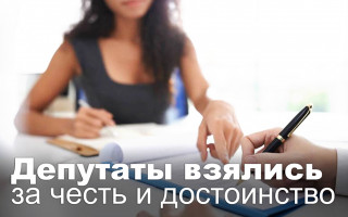 Депутаты взялись за честь и достоинство