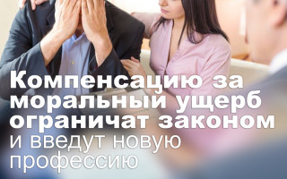 Компенсацию за моральный ущерб ограничат законом и введут новую профессию