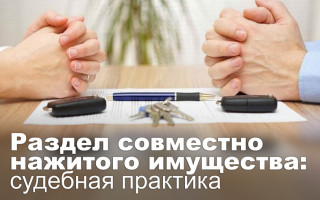 Раздел совместно нажитого имущества: судебная практика