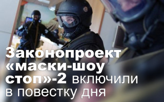 Законопроект «маски-шоу стоп»-2 включили в повестку дня