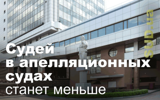 Судей в апелляционных судах станет меньше
