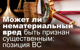 Может ли нематериальный вред быть признан существенным: позиция ВС