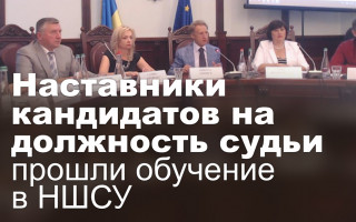 Наставники кандидатов на должность судьи прошли обучение в НШСУ