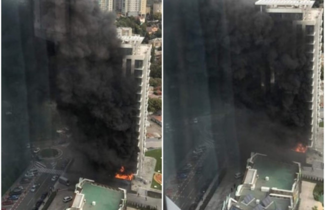 В Киеве горят «Новопечерские Липки»: опубликованы фото и видео