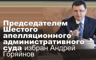 Председателем Шестого апелляционного административного суда избран Андрей Горяйнов