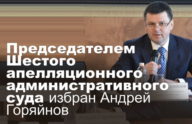 Председателем Шестого апелляционного административного суда избран Андрей Горяйнов