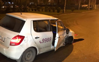Пьяное ДТП в Киеве: водитель Subaru протаранил такси