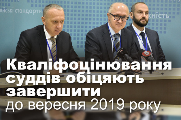 Кваліфоцінювання суддів обіцяють завершити до вересня 2019 року