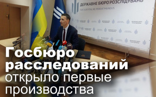 Госбюро расследований открыло первые производства
