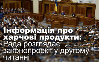 Інформація про харчові продукти: Рада розглядає законопроект у другому читанні