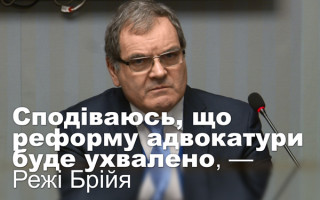 Сподіваюсь, що реформу адвокатури буде ухвалено, — Режі Брійя