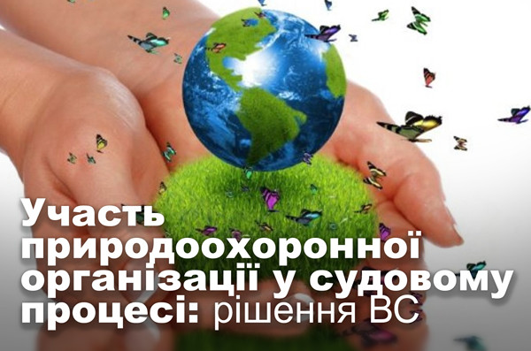 Участь природоохоронної організації у судовому процесі: рішення ВС