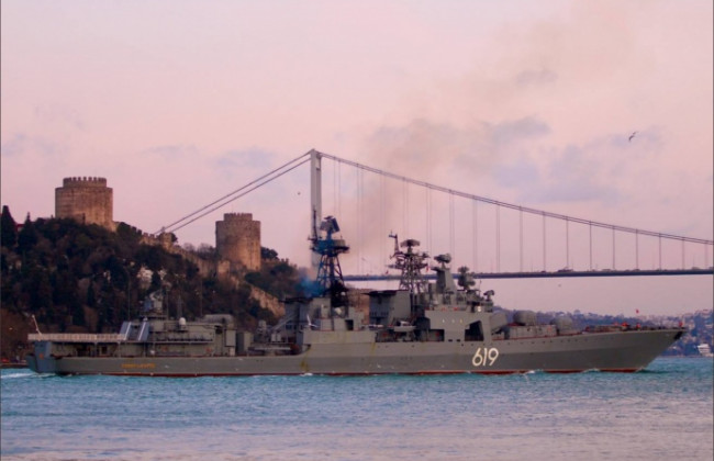 Россия перебросила в Черное море крупный боевой корабль Северного флота