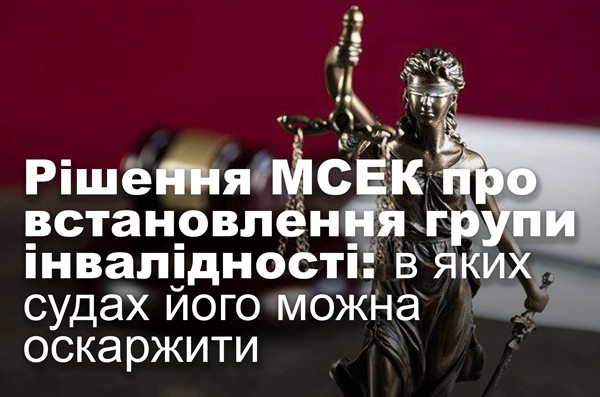 Рішення МСЕК про встановлення групи інвалідності: в яких судах його можна оскаржити