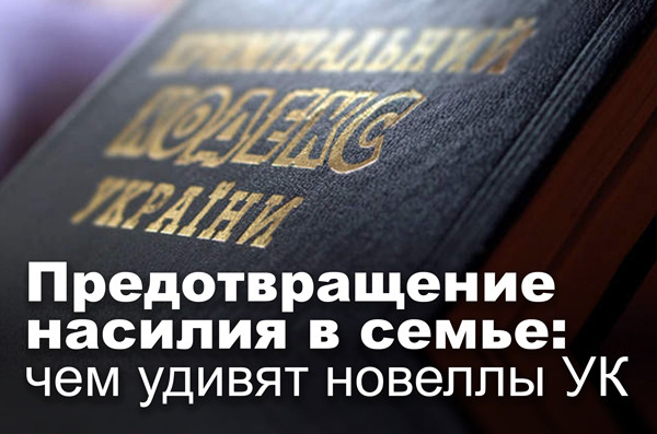 Предотвращение насилия в семье: чем удивят новеллы УК
