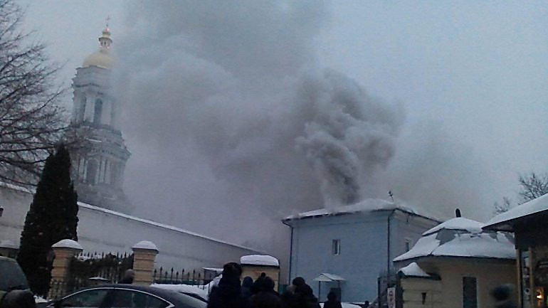 Пожар в Киево-Печерской лавре: подробности и видео