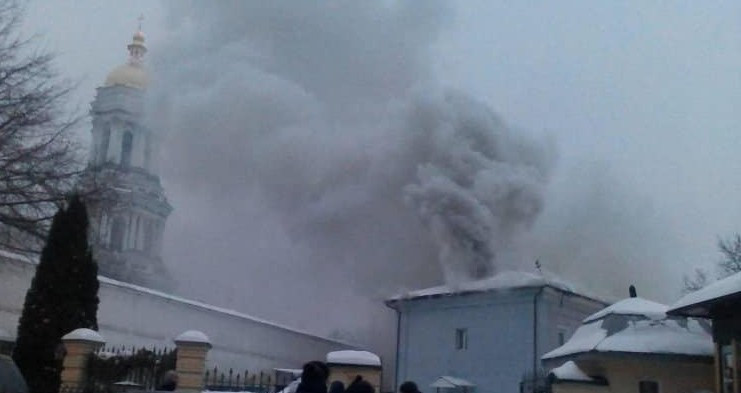 Поджог здания Киево-Печерской лавры: полиция задержала подозреваемого