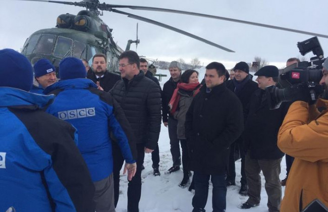 Глава МИД Украины и председатель ОБСЕ прибыли на Донбасс