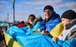 День соборности Украины: в Киеве воссоздали «живую цепь»