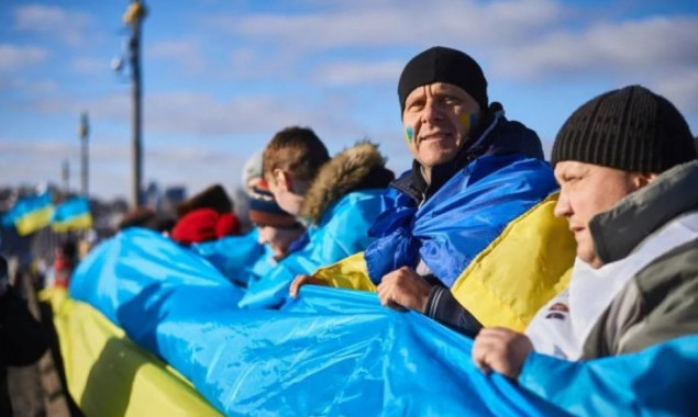 День соборности Украины: в Киеве воссоздали «живую цепь»