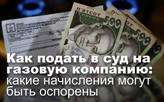 Как подать в суд на газовую компанию: какие начисления могут быть оспорены