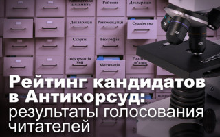 Рейтинг кандидатов в Антикорсуд: результаты голосования читателей