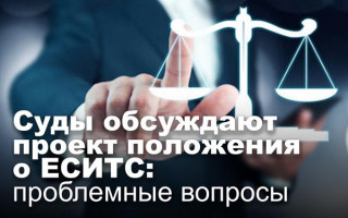 Суды обсуждают проект положения о ЕСИТС: проблемные вопросы