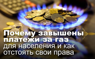 Почему завышены платежи за газ для населения и как отстоять свои права